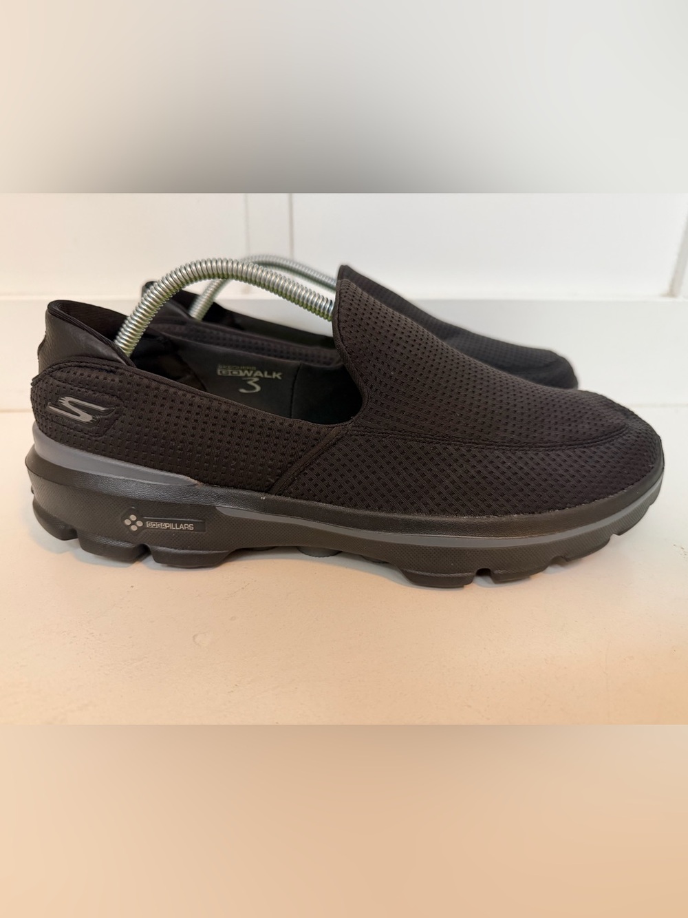 Skechers Performance Go Walk 3 Shoe Men's 10 Black Mesh Slip On Comfort Walking